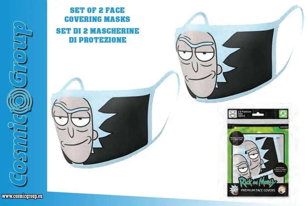 Masque rick&morty rick face cover. set(2)